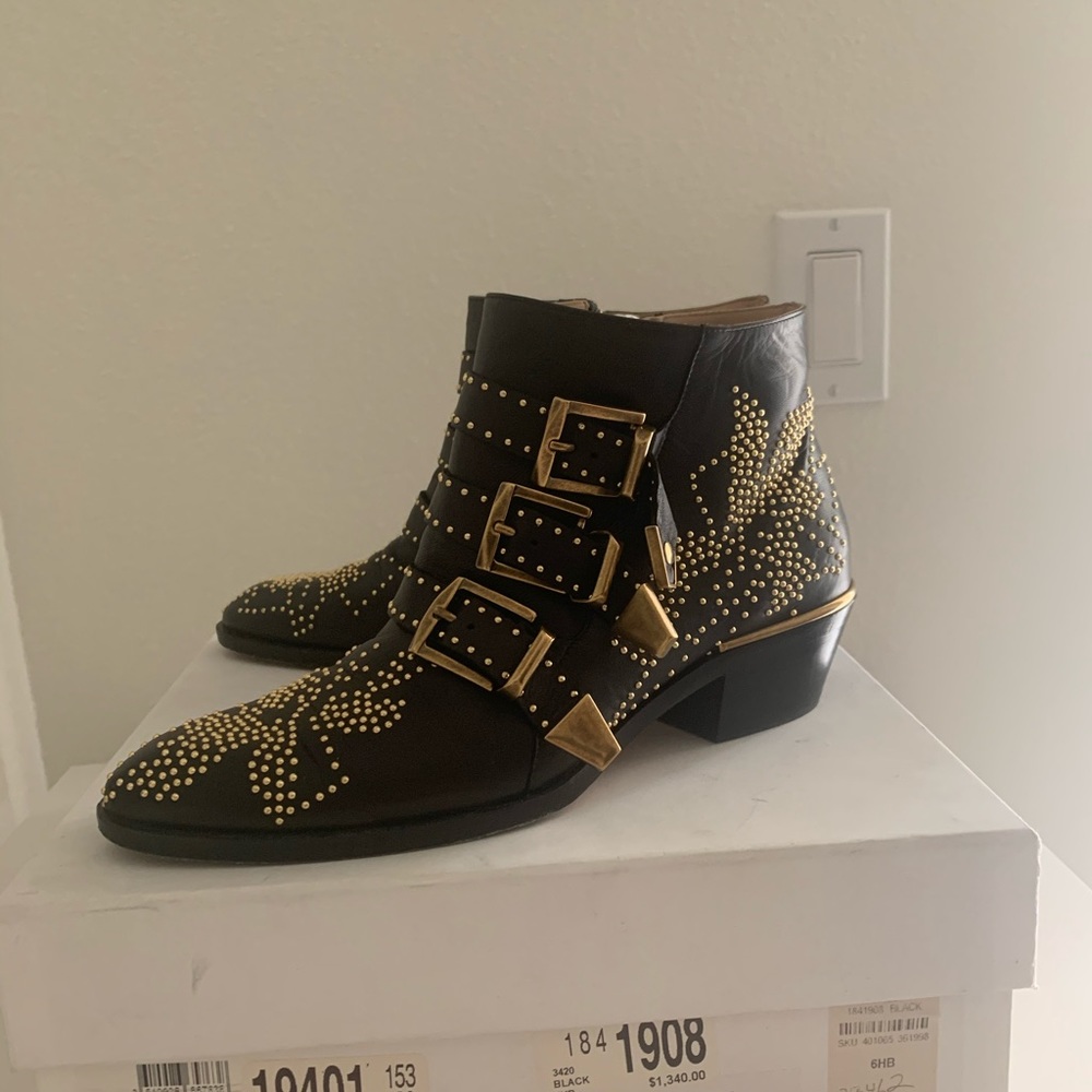 Chloé Susanna Stud Buckle Bootie